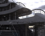 Tiered decks on Starboard Side